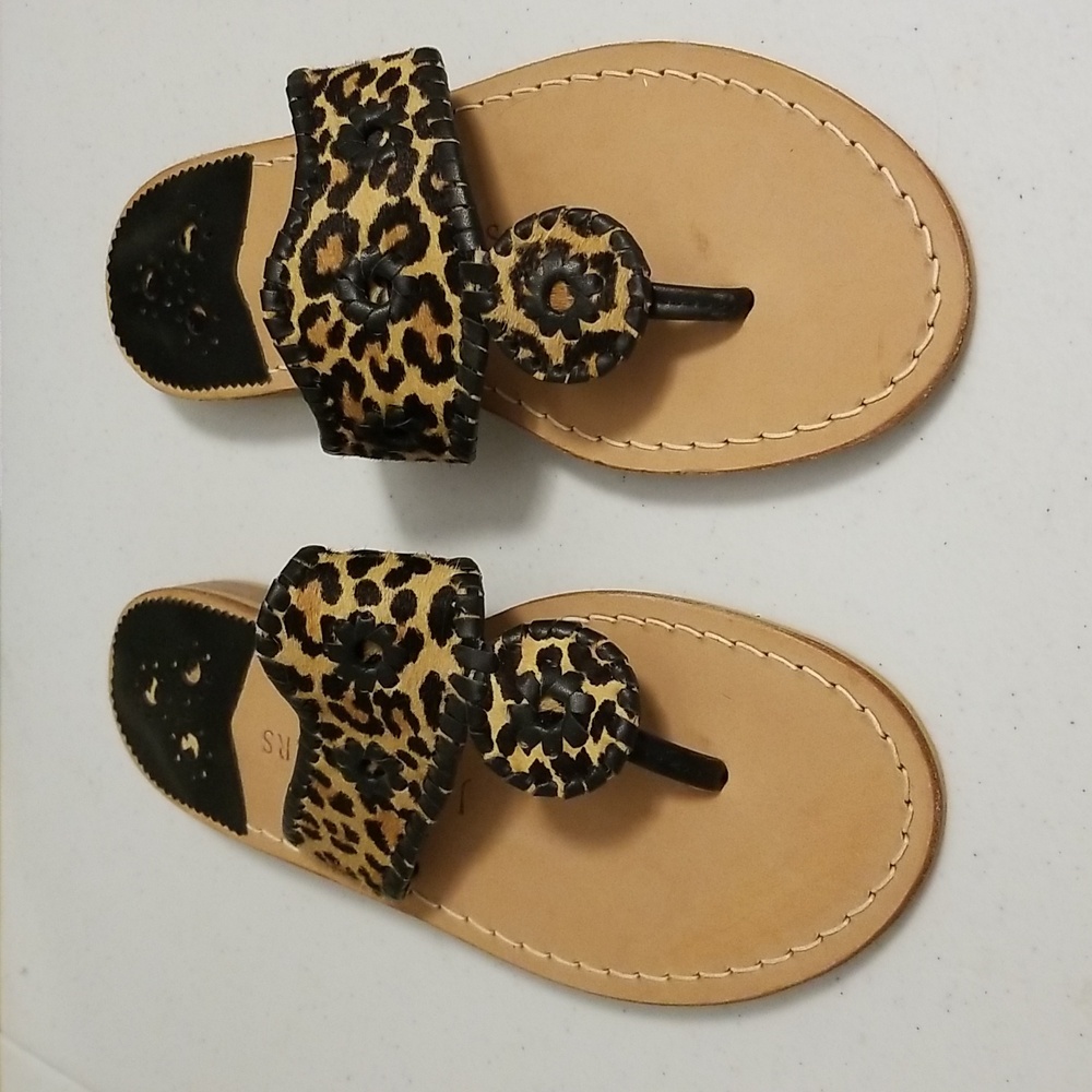 Jack Rogers leopard print sandals